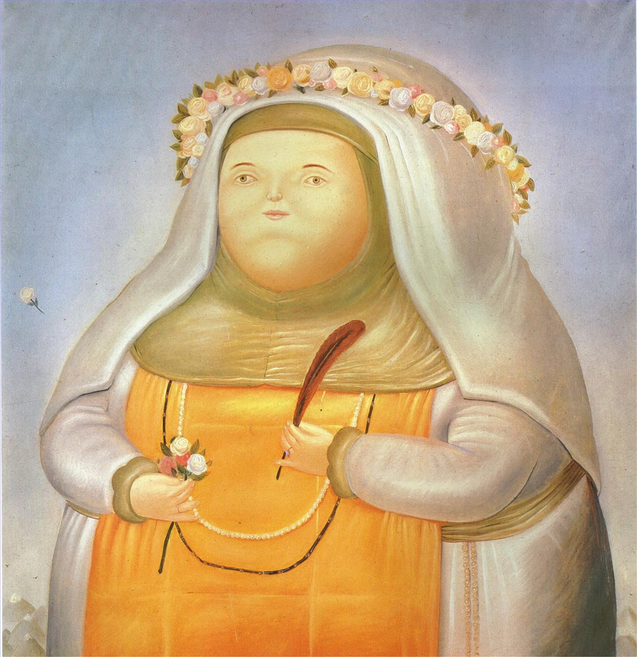 リマの聖バラ フェルナンド・ボテロ油絵